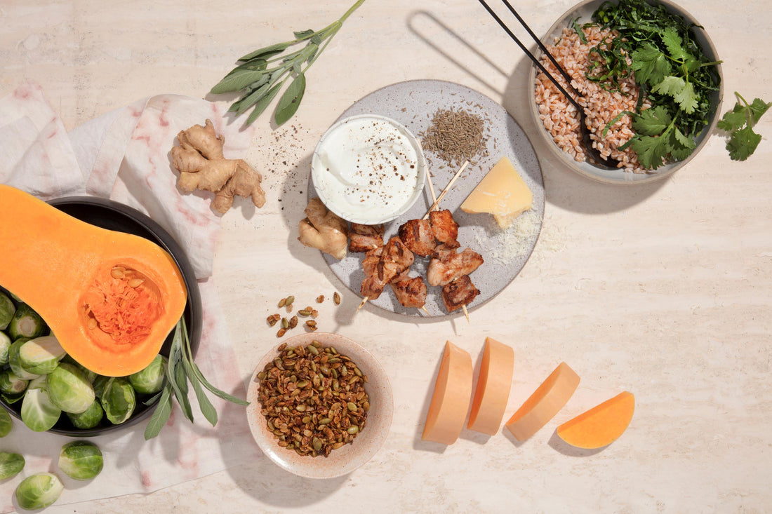 LUNCH! Week 3: Farro + Chicken + Squash