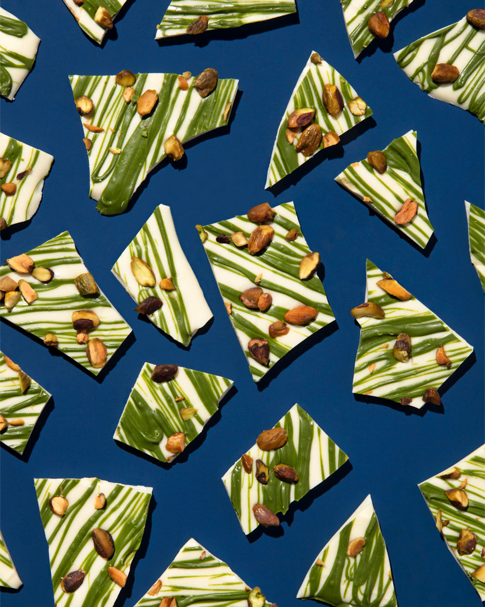 Matcha and White Chocolate Bark with Pistachios