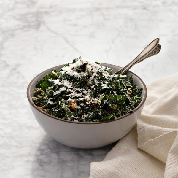 Kale Caesar with Toasted Breadcrumbs