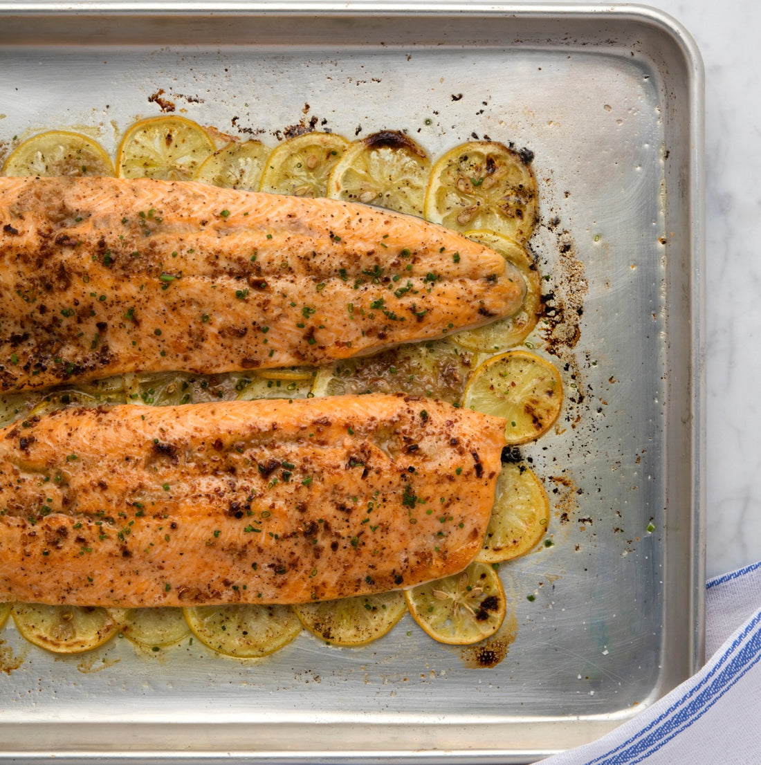 Arctic Char with Crispy Lemons and Anchovy Butter