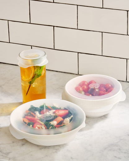 3-Piece Reusable Round Stretch Lids (2 Pack)