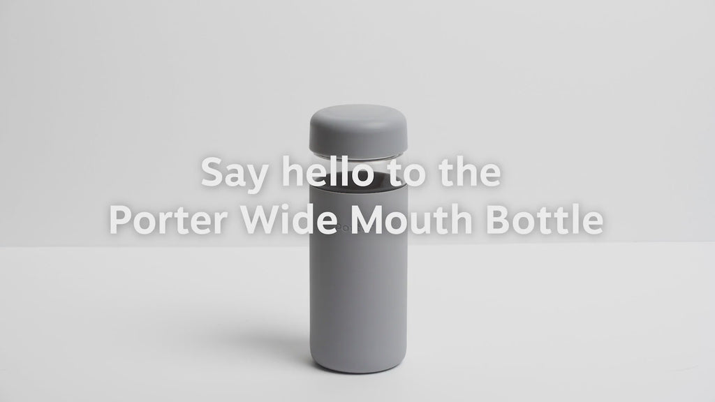 Noble Wide Mouth Water Bottle w/ Leakproof Straw Lid & Handle Lid