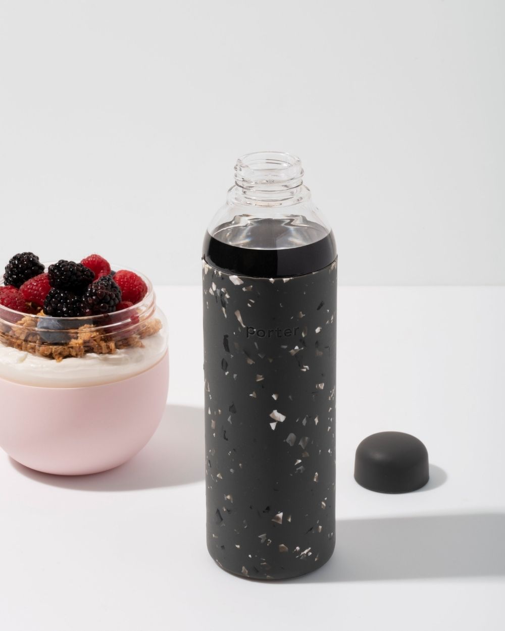 Glass Water Bottle 20oz with Silicone Sleeve