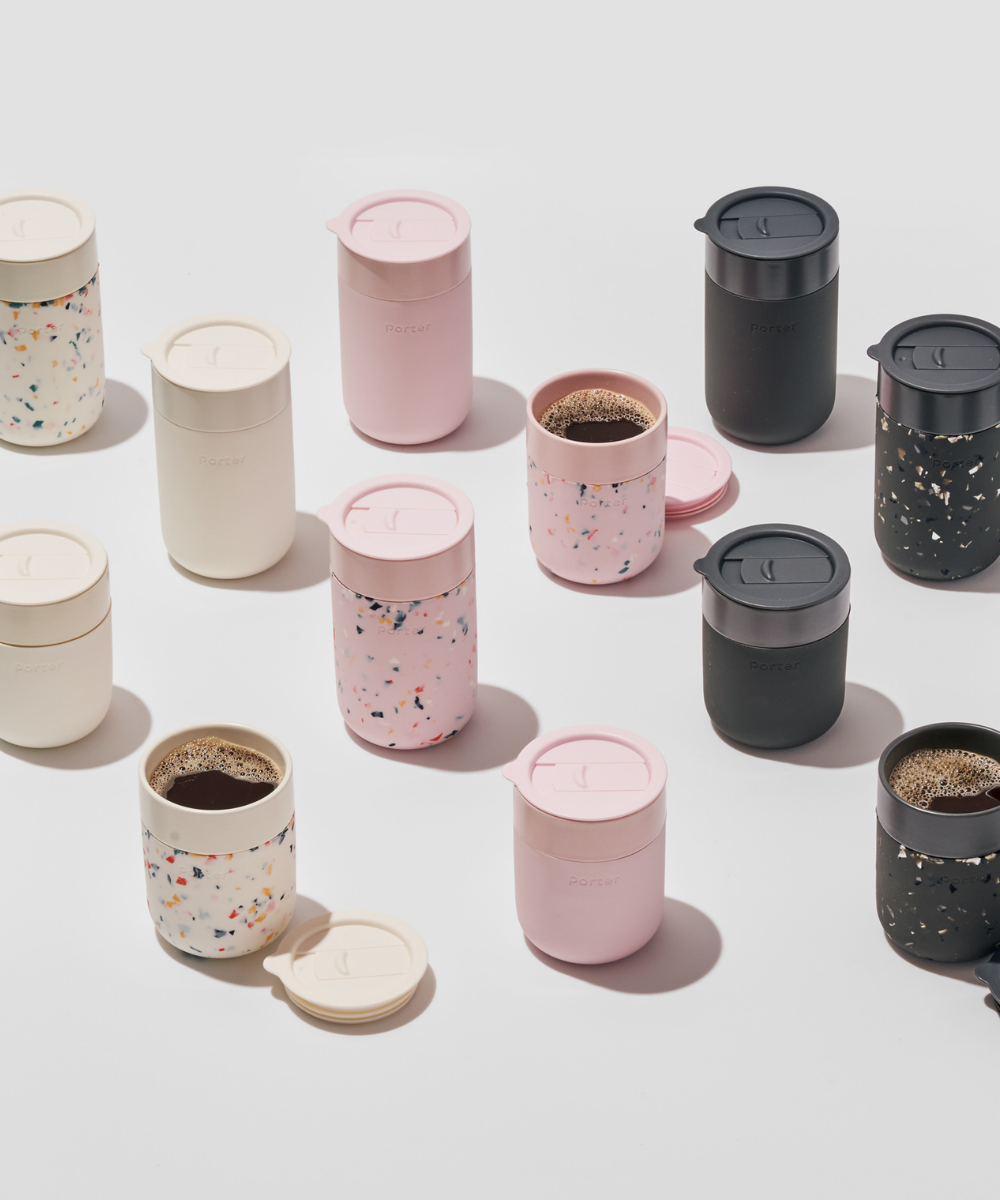Portable Ceramic Mug With Drink Through Lid