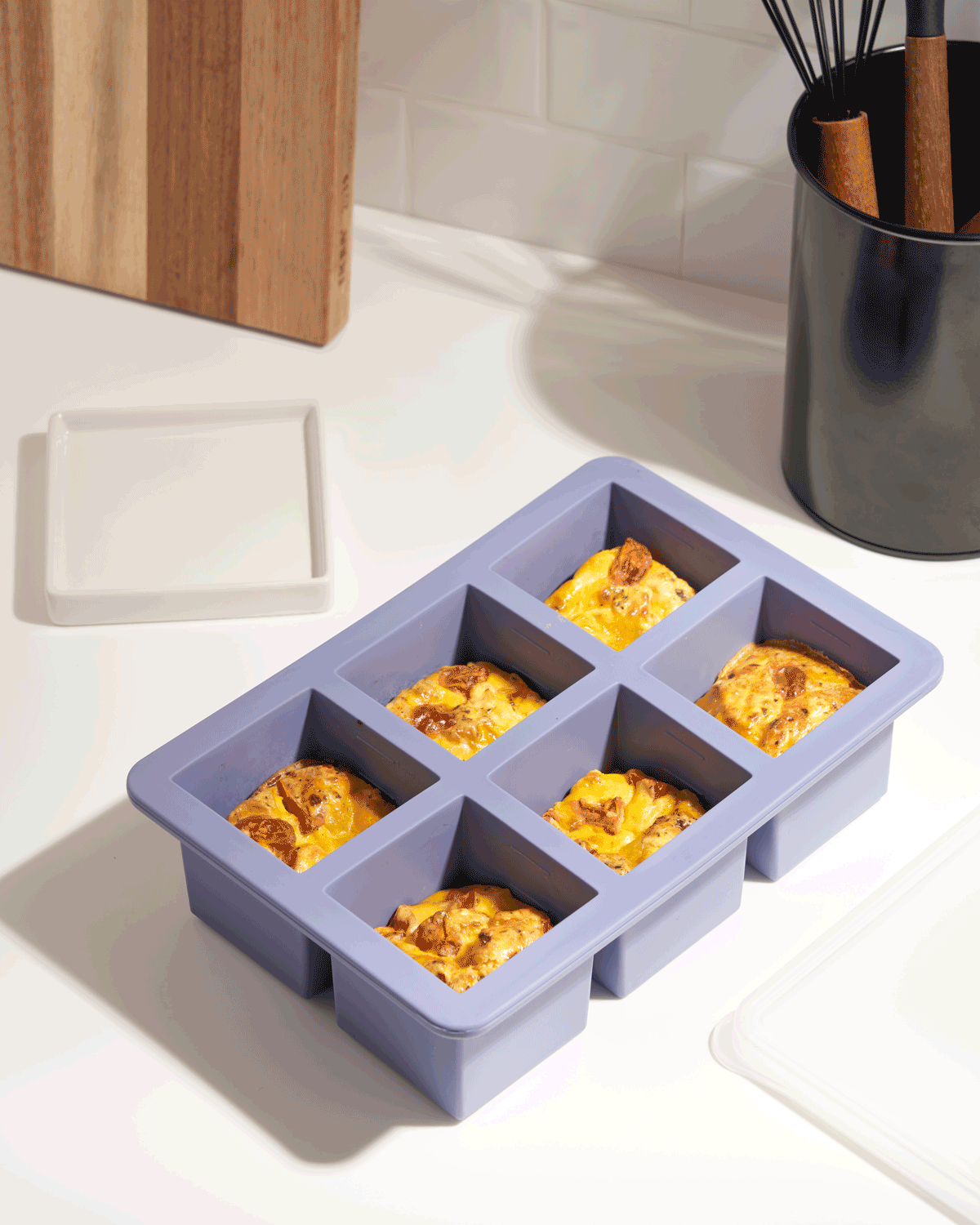Walfos Silicone Soup Freezer Container, 1-Cup Soup Freezer Cube Tray with  Lid Prevents Freezer Odo, 3 Pcs Soup Freezer Molds, Perfect For Storing and