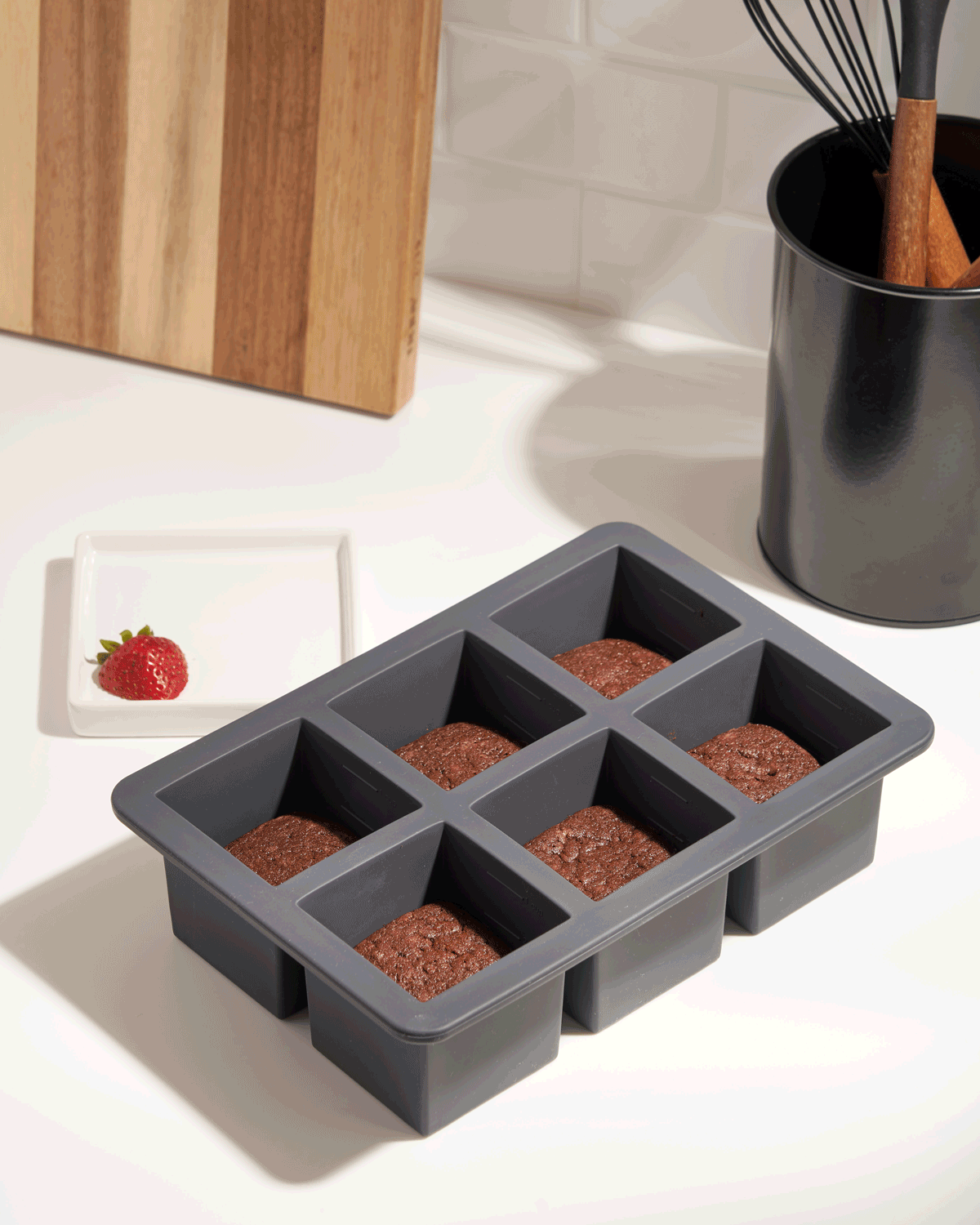 Ice Box Silicone Freezer Tray with Lid, Makes 3 Perfect Trays of Ice,  Space-Savi